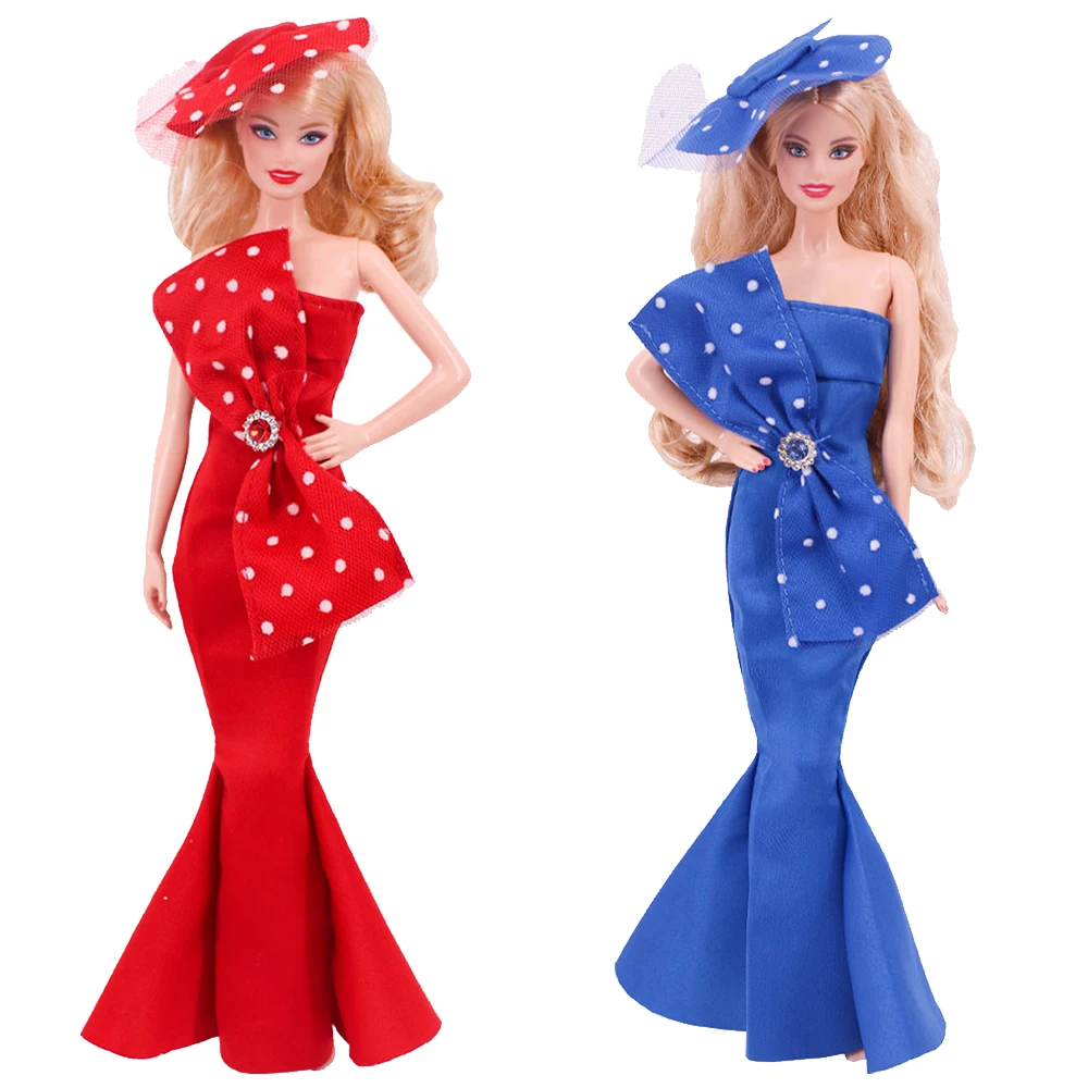 Barbies Doll Clothes Fashion Dinner Dress Party Princess Dress Lace Bowknot Wrap Chest Dress Fit 11.8Inch BJD&Blyth Girls Toys 5 Barbies Doll Clothes Fashion Dinner Dress Party Princess Dress Lace Bowknot Wrap Chest Dress Fit 11.8Inch BJD&Blyth Girls Toys