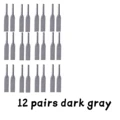 12 pairs dark gray