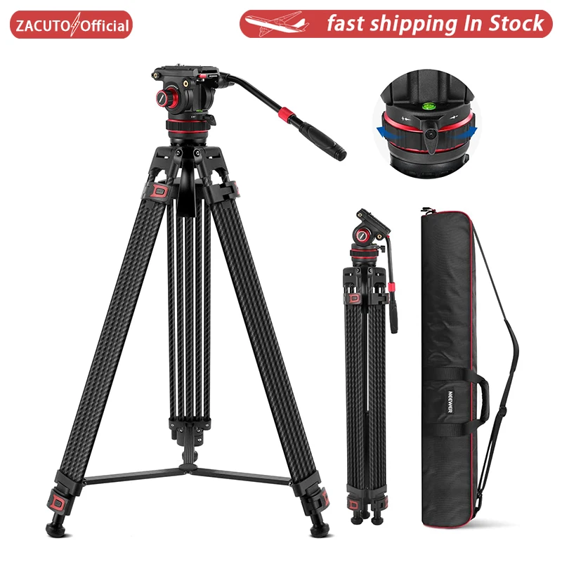 

Штатив NEEWER 78 "Pro из углеродного волокна с жидкостной головкой, штатив для цифровой зеркальной камеры с DJI Gimbals Manfrotto, максимальная нагрузка 22 фунта