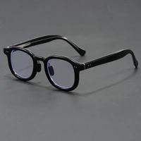 Lunettes en acétate japonais pour hommes, monture ovale rétro faite à la main, marque de styliste, à la mode, nouvelle collection 2025 1
