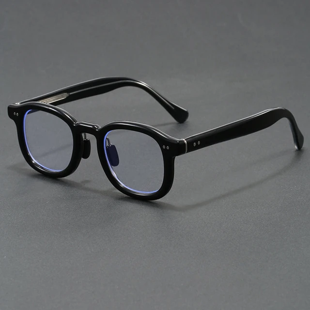 Lunettes en acétate japonais pour hommes, monture ovale rétro faite à la main, marque de styliste, à la mode, nouvelle collection 2025 1