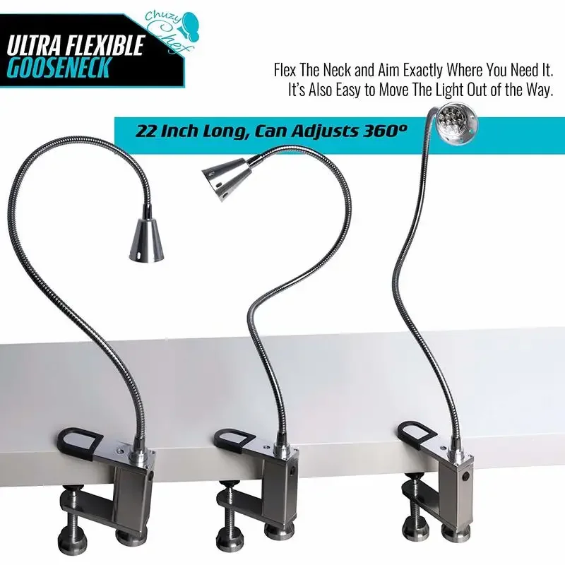 BBQ Grill Light Magnetic BBQ Led Grill Light Adjustable 360 Degree Flexible Gooseneck Screw Clamp Party Office Outdoor Indoor Barbeque Tools