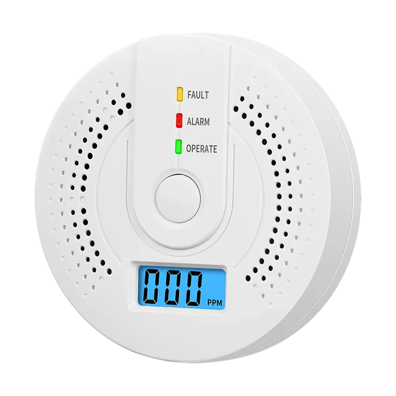 CO Detector High Sensitive Warning LCD Display CO Alarm UL2034