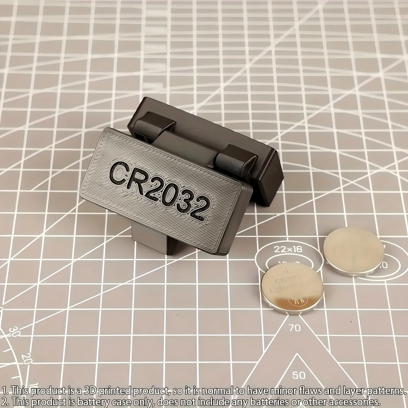 [휴대용] 10홀 CR2032 버튼 배터리 홀더(서랍 슬롯 10개 포함) - 소형 배터리를 위한 휴대용 보관 상자, 분실 방지