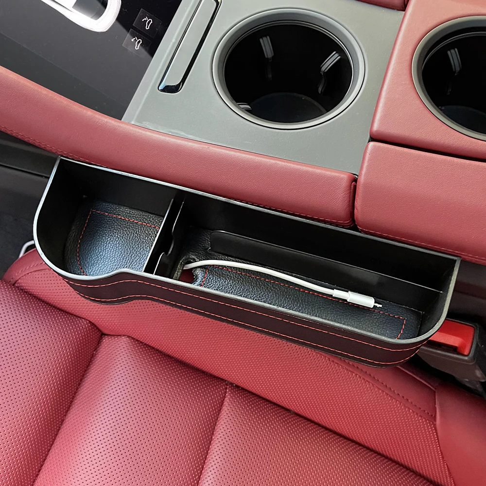 Car Leather Seat Gap Organizer Crevice Storage Box Card Case Holder Accessories For JAC J7 J3 S2 J2 JS2 T8 JS4 J5 Refine S3 S7 car storage gadget