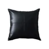Leather Texture Pu Leather Fabric Simple Cushion Cover Stylish Classic Sofa Back Body Pillow Car Interior Decoration Wedding 6