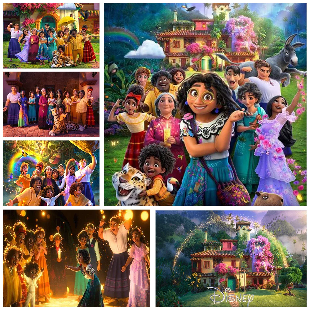 Disney Diamond Painting Movie Encanto Cartoon Magic House 5D Diy Diamond Mosaic Ricamo Punto Croce Kit Art Home Decor Gift