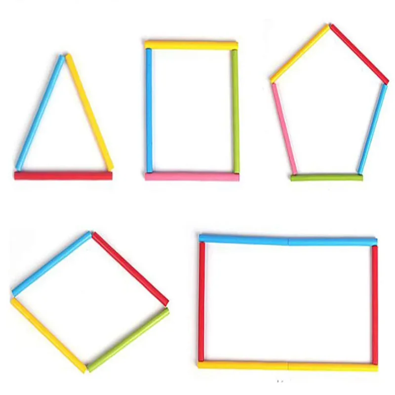 100PCS Wooden Counting Sticks Montessori Math Manipulatives Classroom Supplies Teaching Educational Developing Toys For Children 4