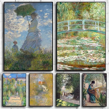 Peinture diamant célèbre Claude Monet, 1 pièce, tableau d'art mural pour chambre à coucher, bureau, décoration de maison, cadeau 1