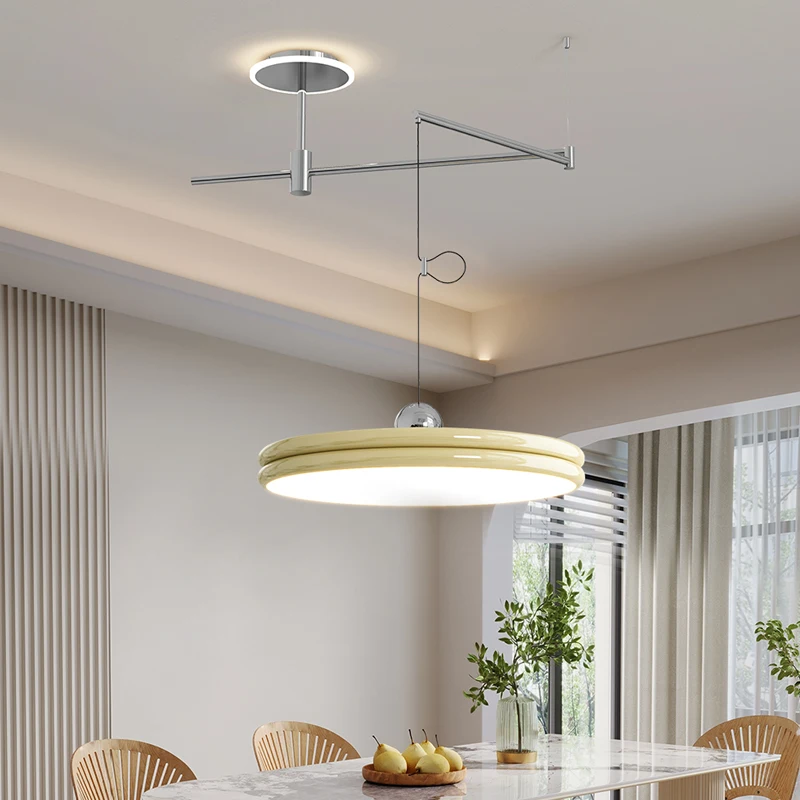 Scalable Restaurant Dining Table Pendant Light Nordic Modern Personalized Bauhaus Rocker Design Hanging Lamp Study Light Fixture - Image 4