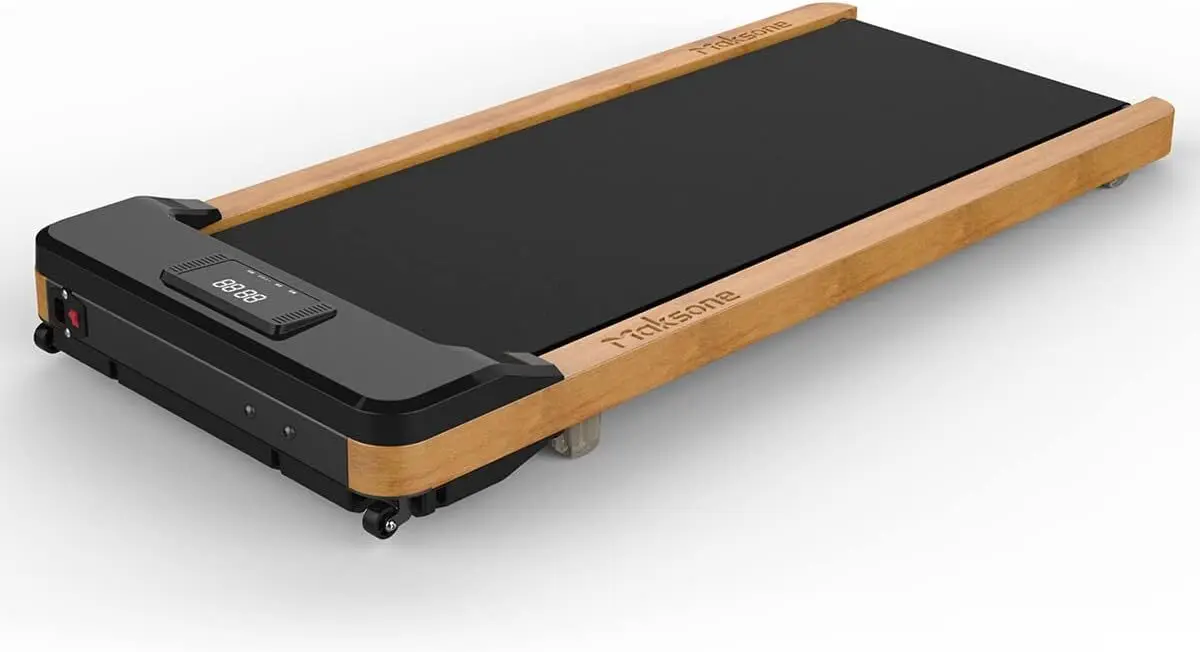 Under Desk Treadmill Wooden Walking Pad Walking Jogging Machine Remote Control Installation-Free