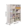Dustproof Wardrobe High Capacity Partition Clothes Rack Closet Storage Organizer With Non-Woven Fabric Cover for Bedroom 6