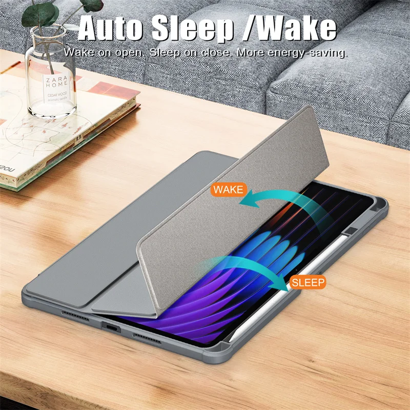 Premium PU Leather Smart Case with Pen Holder