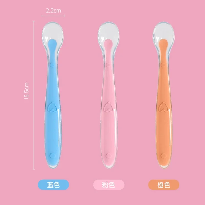 Baby Silicone Spoon Learning Spoon Set Stars Tableware Kids Soft Silicone Feeding Training Baby Reborn Utensils