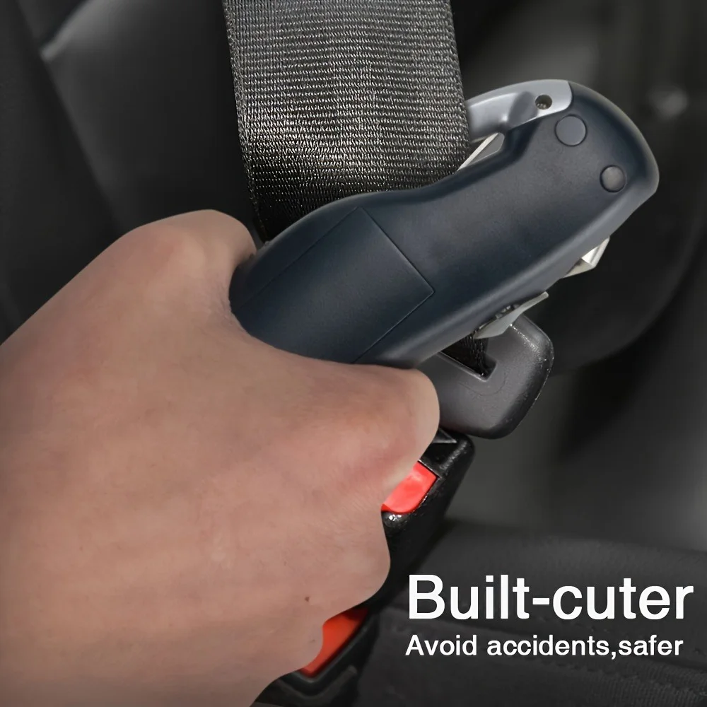 Portable Digital Tire Pressure Gauge 150 PSI 5-in-1 Safety Hammer Seatbelt Cutter Emergency Tool with LED Light for Cars Trucks 5