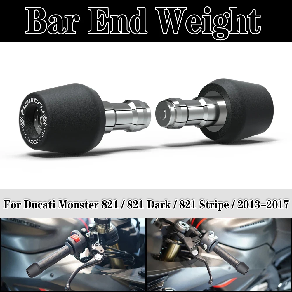 

Motorcycle Handle Bar End Weight Grips Cap For Ducati Monster 821 / 821 Dark / 821 Stripe / 2013-2017