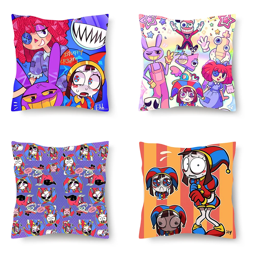 The Amazing Digital Circus Plush Pillow Cover Federe In Vita Cute Anime Home Decor Divano Car Throw Cushion Cover Regalo Di Compleanno