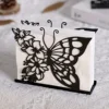 1pc,Butterfly Metal Creative Napkin Holder,Tissue Holder,Coffee Table with Table Tissue Organizer,Kitchen Is And Table Decor 1