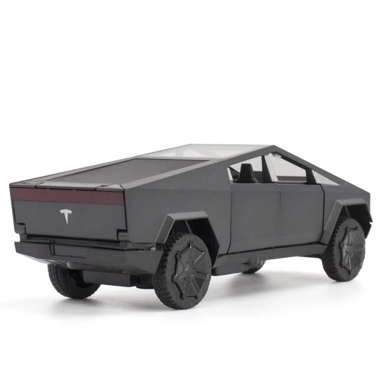 1:32 Tesla Cybertruck Pickup Alloy Car Model Diecast Toy Vehicle Sound And Light Simitation For Children Christmas Gift Boy Toys 5