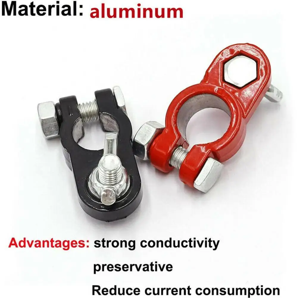 1 Pair Quick Disconnect Auto Cables Connectors Car Battery Bornes Main Cable Post Clamp Terminal Screw Connection For Car Truck
