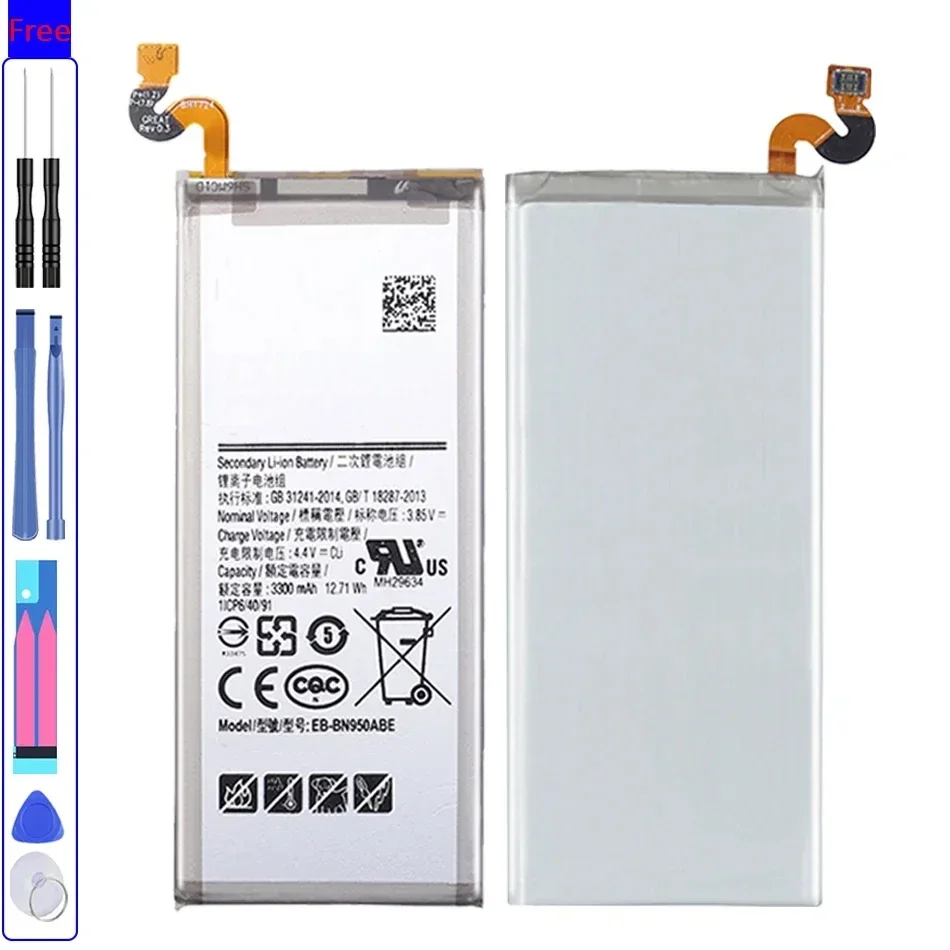Аккумулятор EB-BN950ABE 3300 мАч для Samsung Galaxy Note 8 Note8 N950 SM-N950F N950FD N950U/U1 N950W N950N N9500 аккумулятор + бесплатный инструмент
