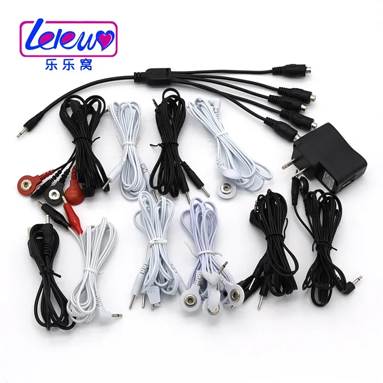 Medical Themed Toys Electric Shock Wire For Electrical Stimulation Accessory Cable To Connect Penis Ring Anal Plug Sex Toys