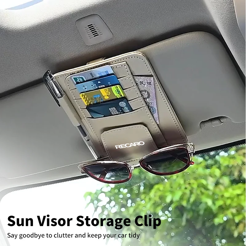 Custodia Per Occhiali Da Auto Custodia Per Carte Porta Occhiali Da Sole Clip Per Occhiali Con Visiera Per Accessori Interni Per Auto Da Corsa Reparo