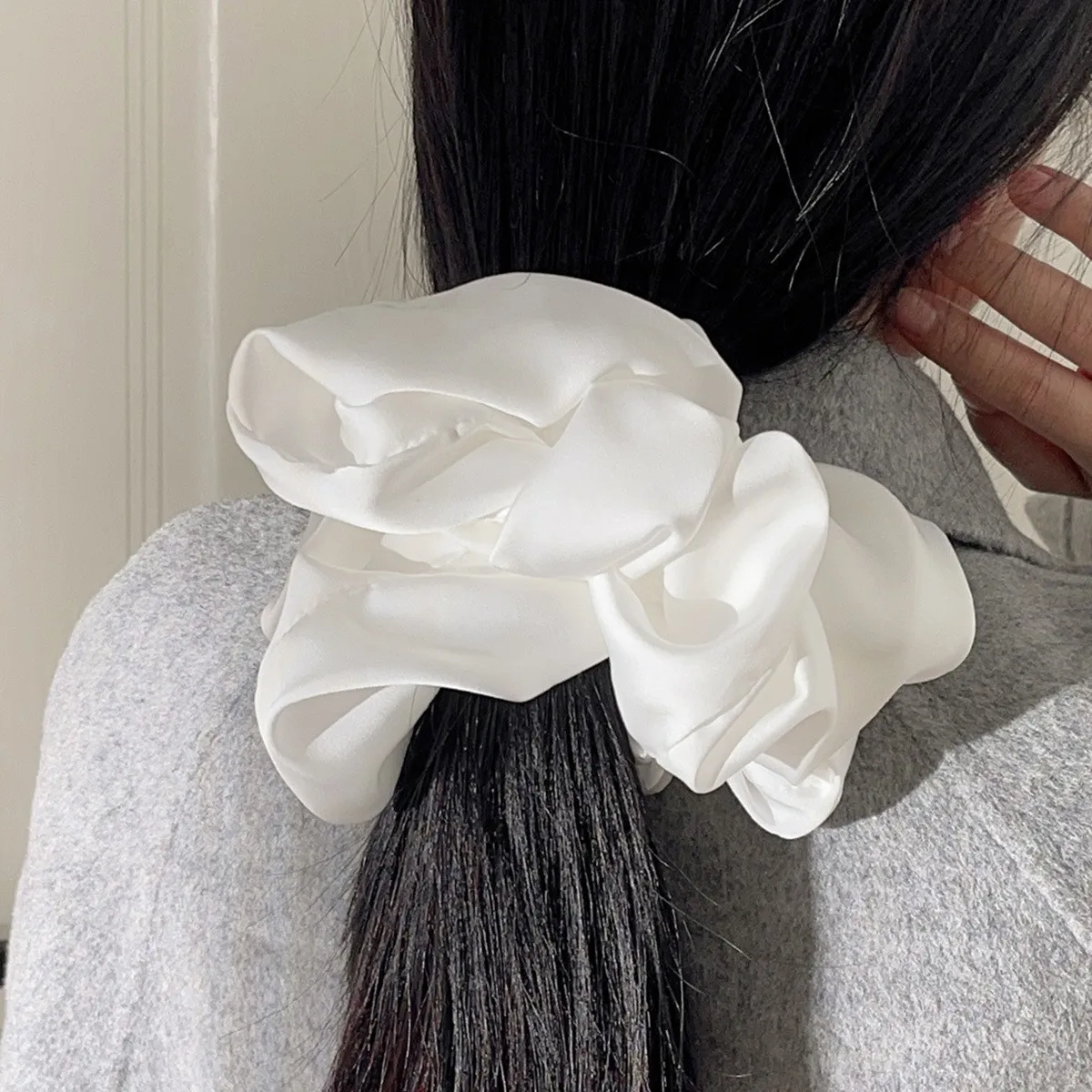 Grand Bandeau élastique En Mousseline De Soie, 5 Pièces, Chouchous