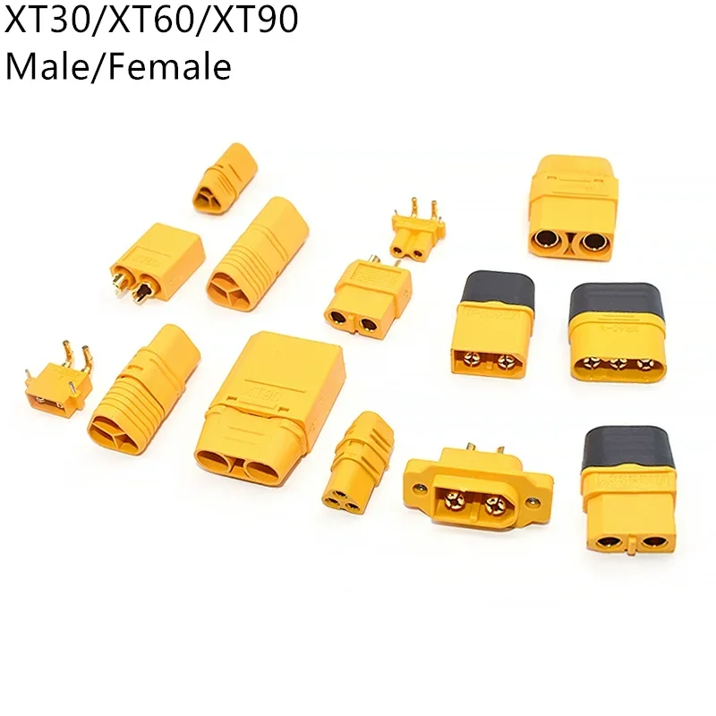 XT60H-F 항공기 모델 Xt90S 커넥터, 고전류 수 암 도킹 M 리튬 배터리 충전 플러그, XT-90 XT-60 XT30, Xt30u