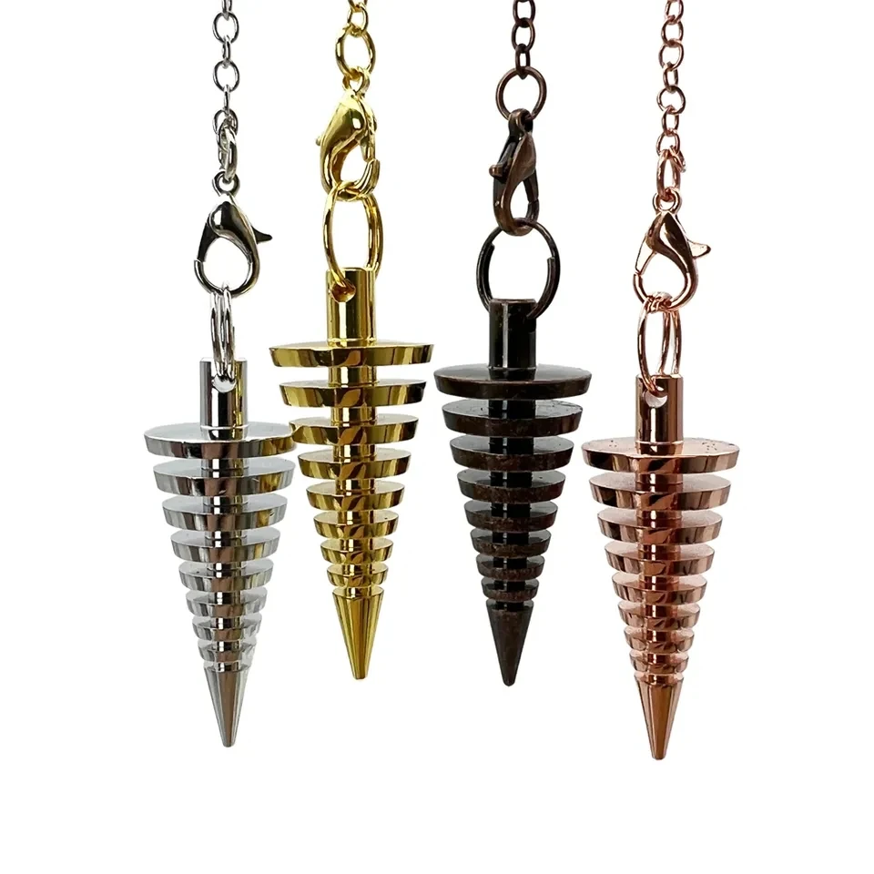 pendulo adivinación profesional isis cobre de Metal de cobre 100% para adivinación, colgante espiritual de Reiki, respuestas metafísicas, lanzadera radiestesia testigo metalico egipcio esoterismo y brujería articulos 4