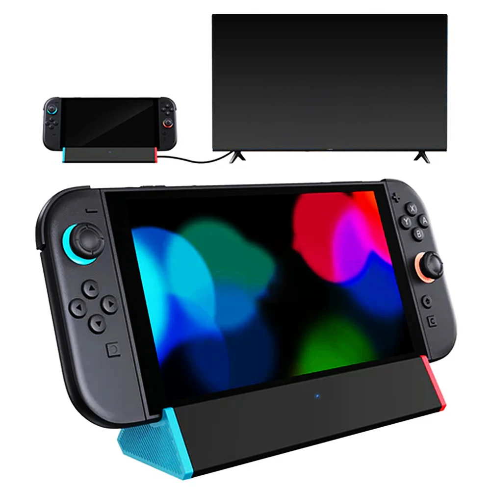 TV Dock Station for Switch 2 (2025) With 4K@120Hz HDMI-compatible Adapter/Type C Port/USB Port TV Docking Station for Switch2