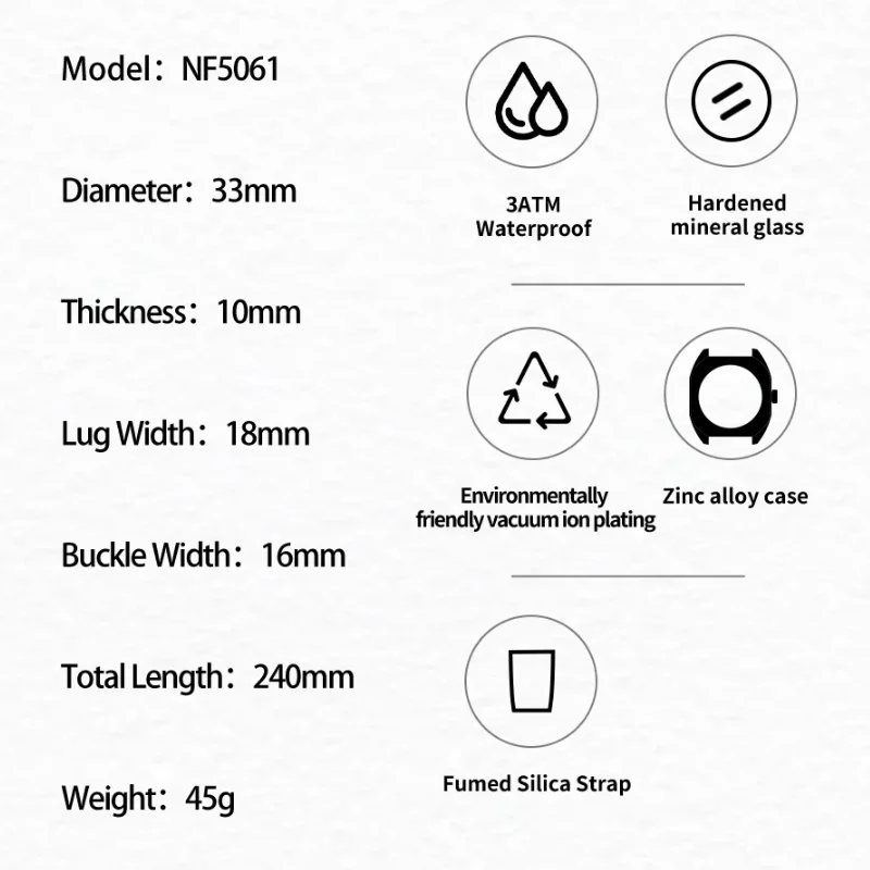 NAVIFORCE Fashion Women's Casual Elegant Simple Polygon Quartz Silicone Watch Gift for Women Wristwatch Casual Relogio Feminino womens watch