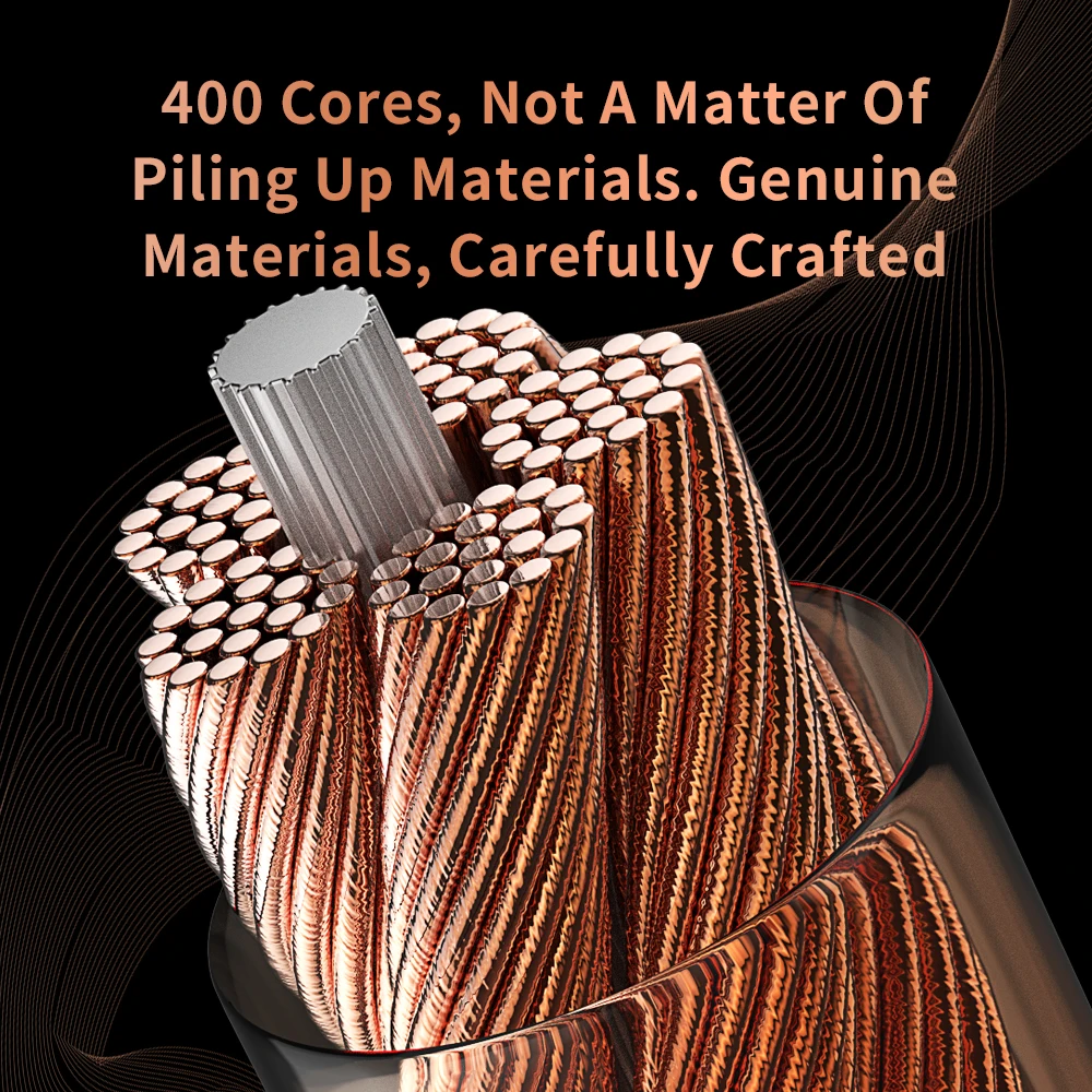 CVJ VS400 Earphone Cable Oxygen Free Copper 400 Cores