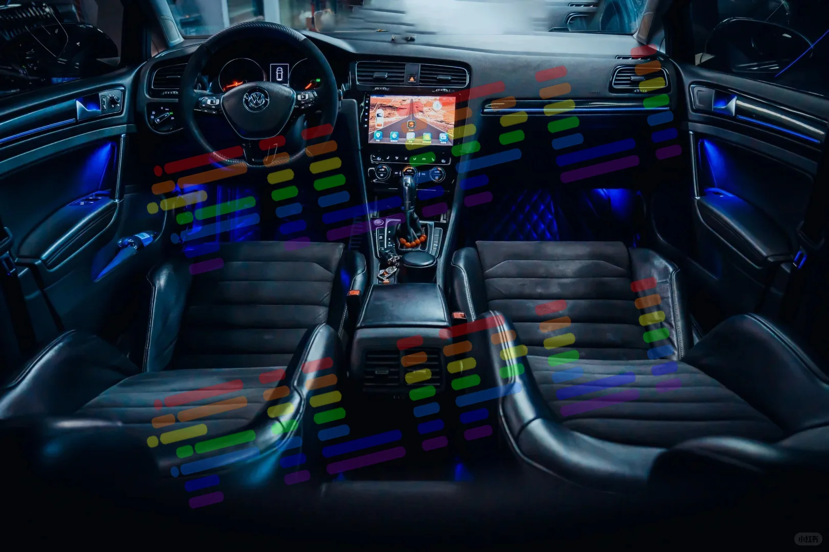 FILIPLI For VW Golf 6 Interior LED Strip with All 64Color Options Creation of Distinct Lighting Ambiences to Elevate Driving