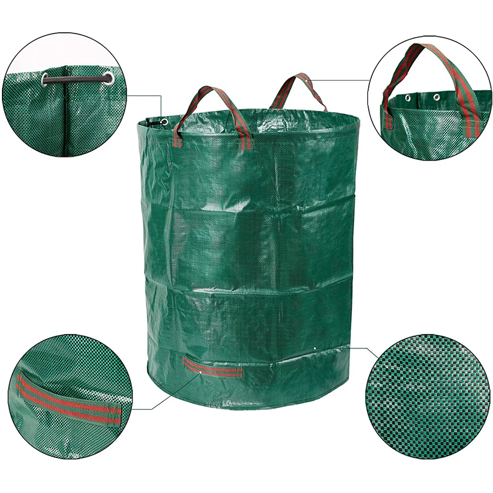 Garden Waste Bag Leaf Debris Collection Container Multifunctional Reusable Waterproof PP Bags garden waste bag