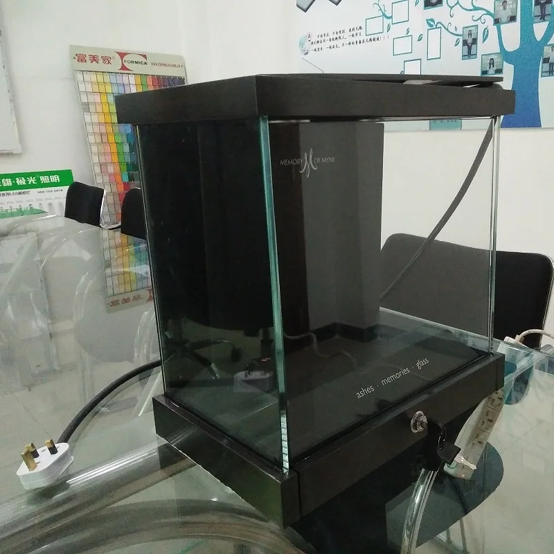 커스텀 브러시드 스틸 벽 마운트 휴대용 쥬얼리 디스플레이 케이스, LED 조명 포함