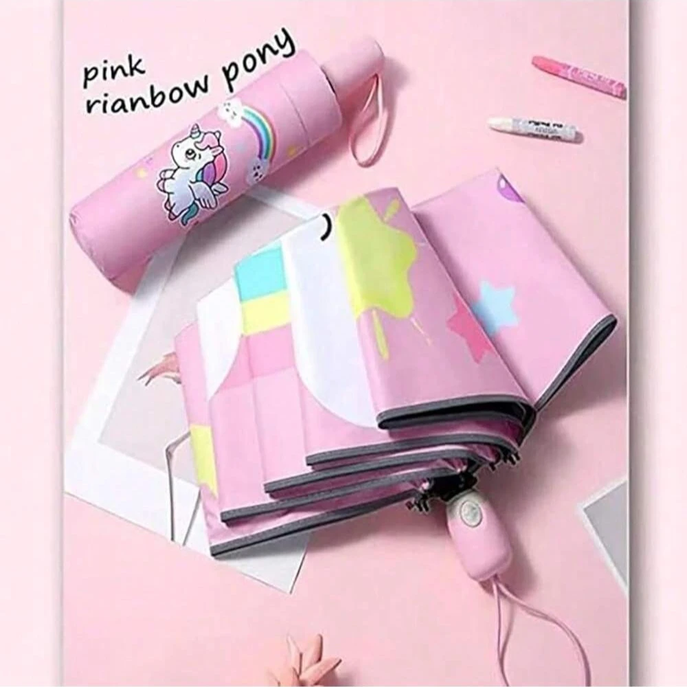Magical Unicorn Kids Umbrella with Sun Protection and Auto Open/Close Functionality