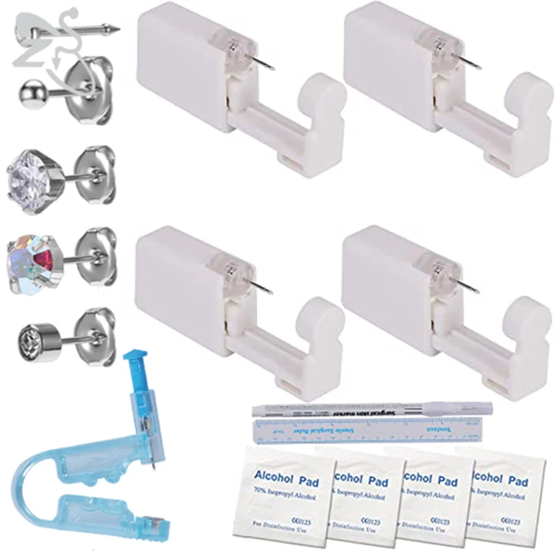 Stainless Steel Self Ear Piercing Gun Kit Stainless Steel Nose