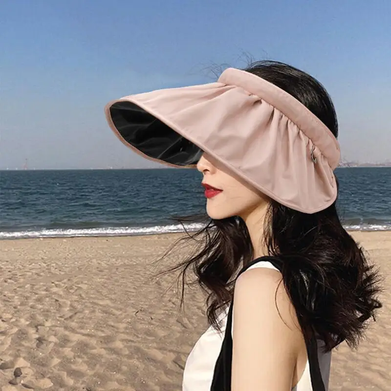Women Shell Sun Hat Fashionable Sun Visor Hats Wide Brim Visor Hat Womens Breathable Beach For Summer Outdoor Fun