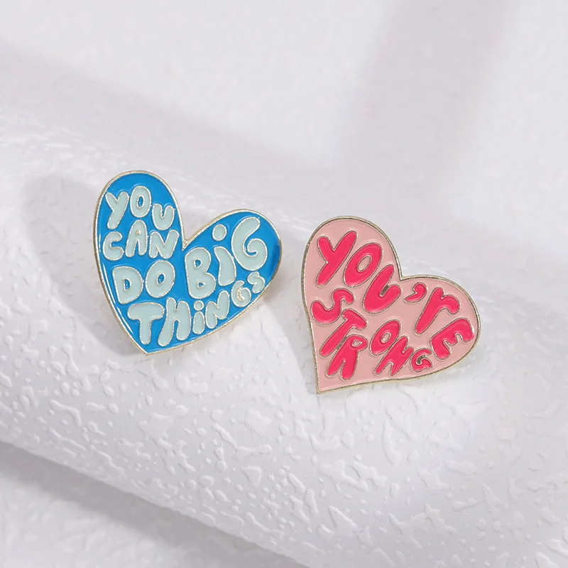 Fashion Brooches Cartoon Color Text Oil Drop Lapel Brooch Badge Pin
