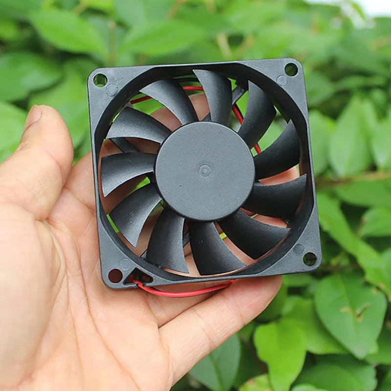 보호 커버가 있는 소형 냉각 선풍기, 초박형 섀시, 컴퓨터 선풍기, DC 12V, 3W