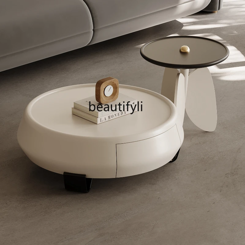 

Italian Minimalist Sofa and Tea Table Art Baking Finish Tea Table