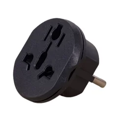 Universal EU Travel Adapter Power Socket Plug Converter 250V (Black)
