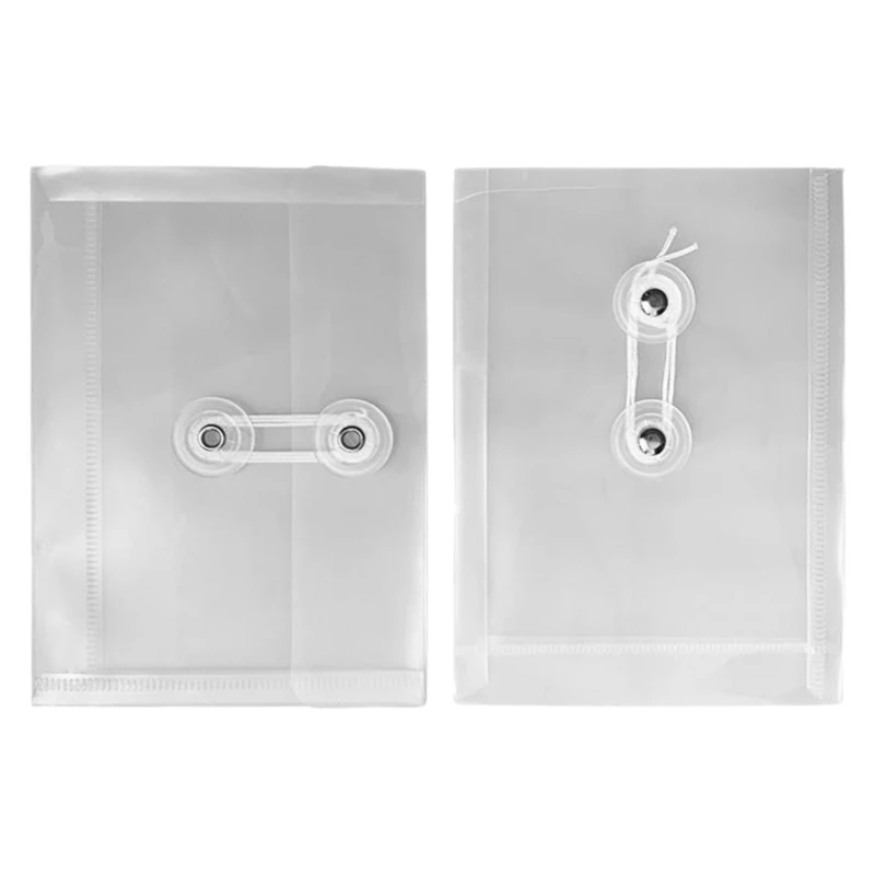 

20x/Pack Plastic Folders Wallets File Organiser Popper Wallets A 6 File Folders File Bag Clear Document Organiser