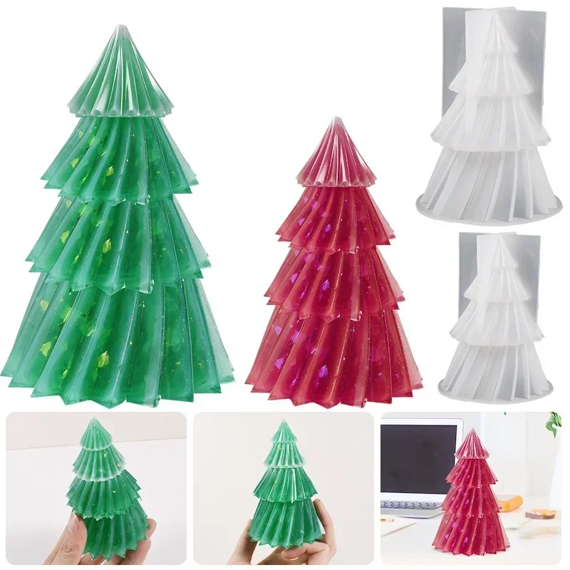 Christmas Tree Scented Candles Silicone Mold DIY Aromath Candle Soap Making Tools Resin Molds Christmas Candle Scented Decor