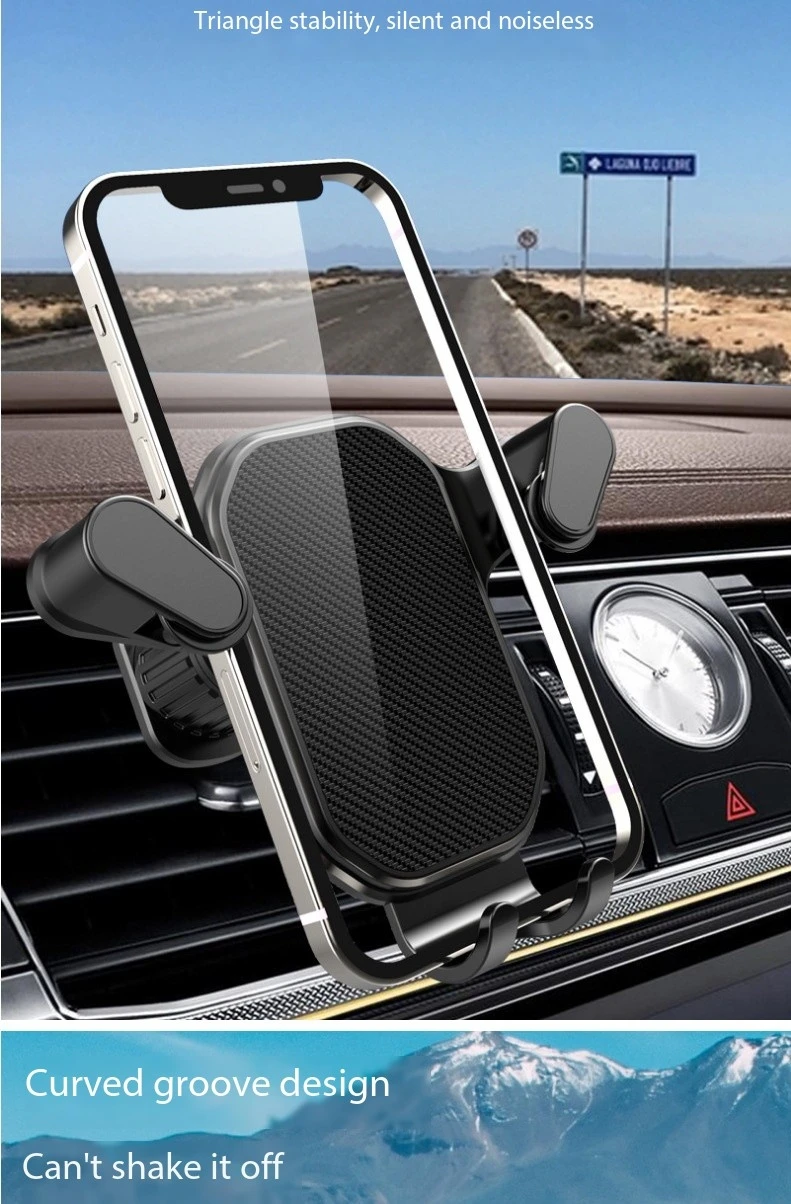 Car Phone Holder Smartphone Mount Gravity Car Air Outlet Clip Stand No Magnetic Support in For iPhone Xiaomi Samsung Huawei