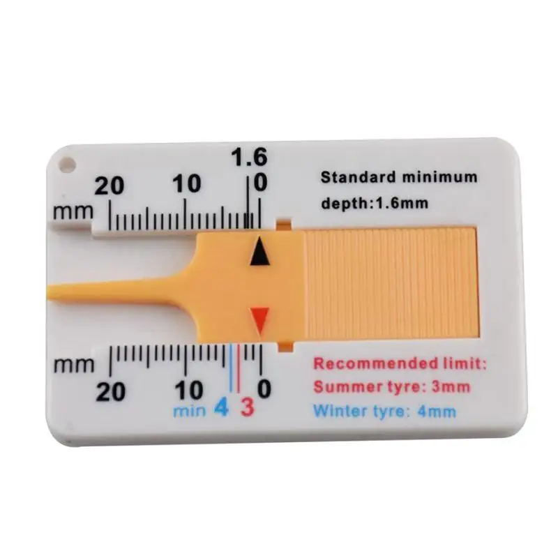 

Plastic Tire Pattern Ruler 0-20 MM Vernier Depth Caliper Depth Car Tyre Depth Pattern Tire Portable Gauge Gauge Tread Meter Q2Y3