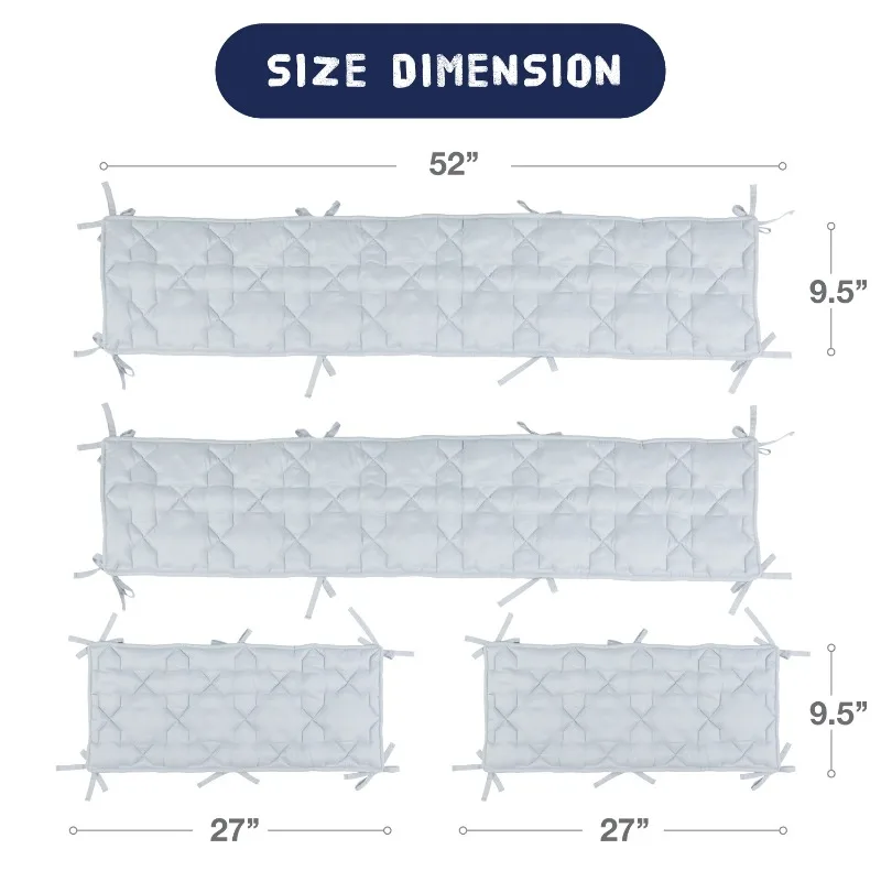 A Complete Set of Crib Bed Around Baby Ears Anti-collision Quilted Children's Bed Around Baby Crib Fence Flexible Packaging