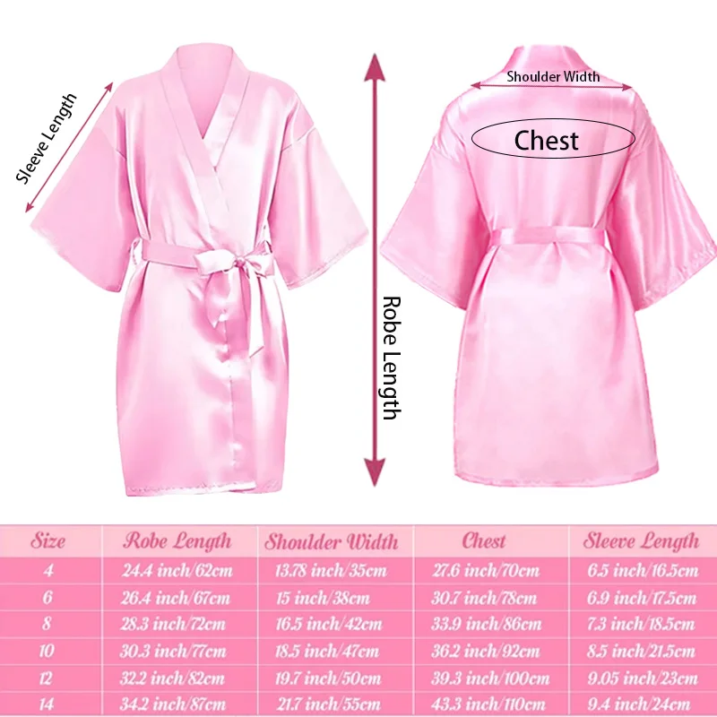 Girls Spa Party Robes Set 6