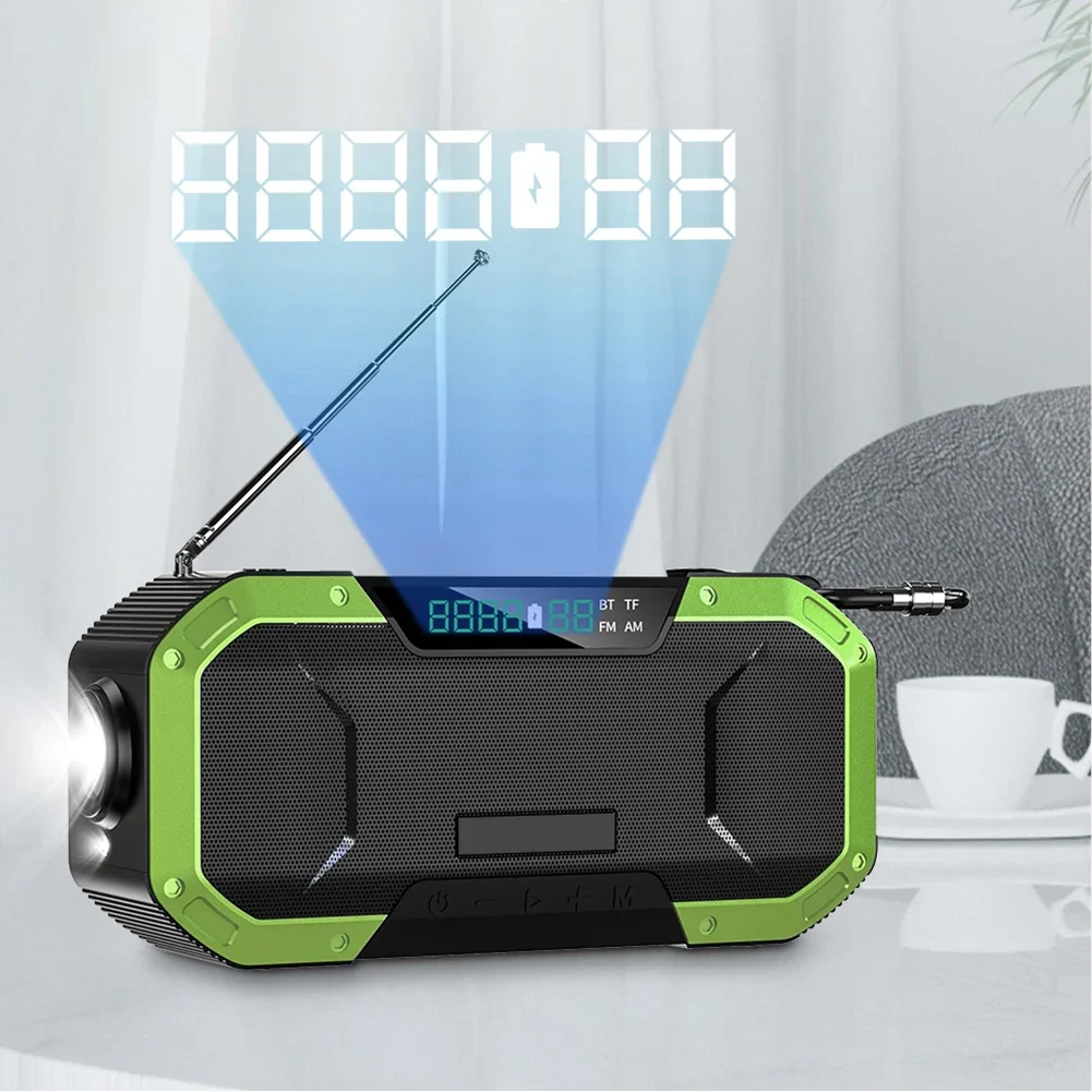 Powerful Emergency Radio With Hand Crank For Off Grid Power On The Go